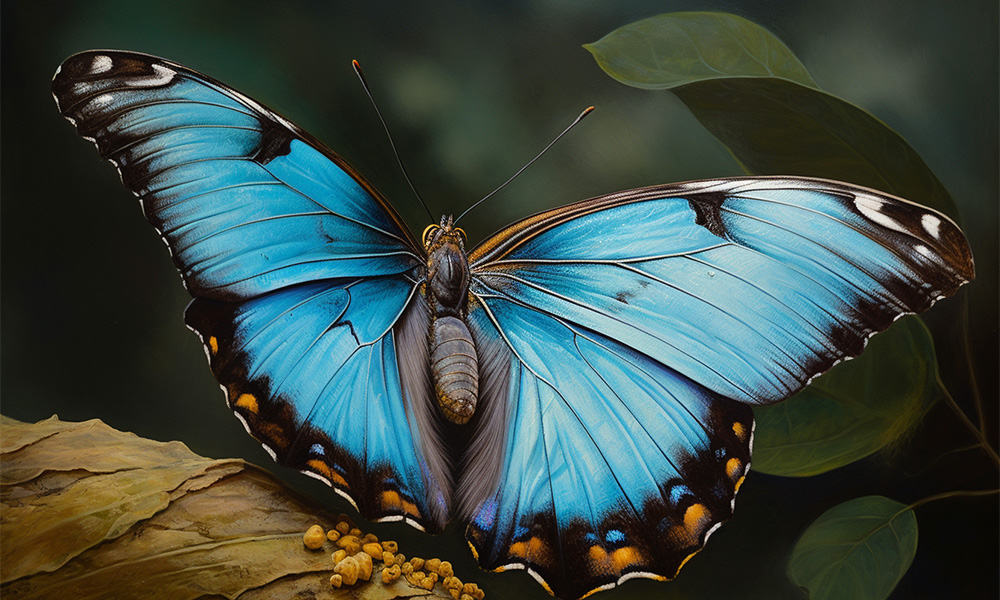 Morpho Butterfly - a national symbol of Costa Rica